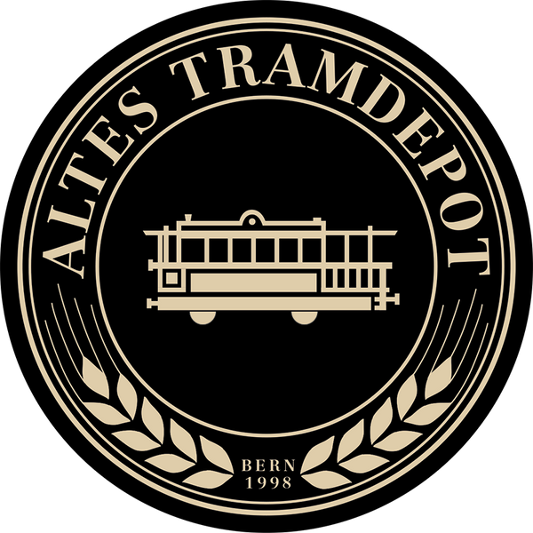Tramdepot Logo braun auf schwarz